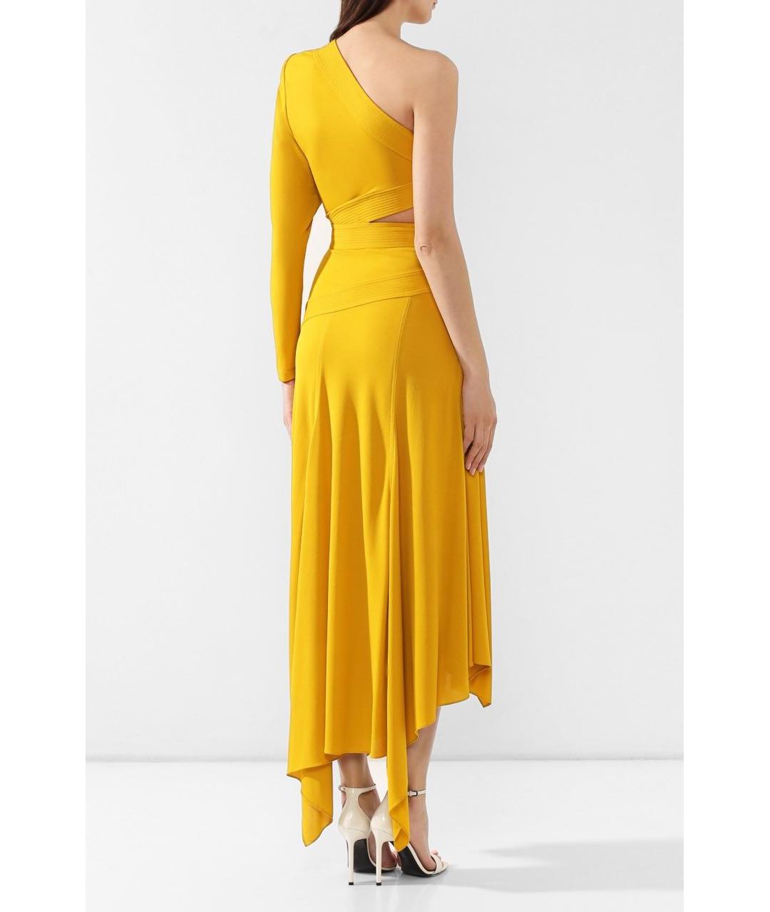 GIVENCHY Желтое вискозное вечернее платье, фото 4