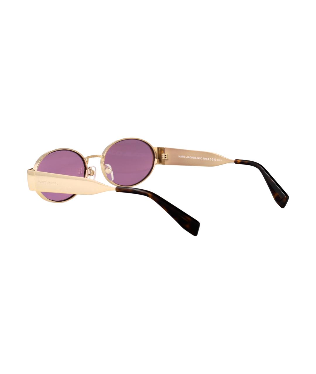 MARC JACOBS Золотые металлические солнцезащитные очки, фото 4