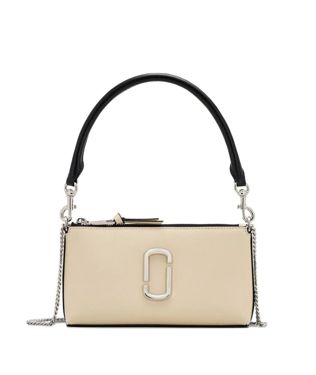 MARC JACOBS Бежевая кожаная сумка с короткими ручками, фото 1