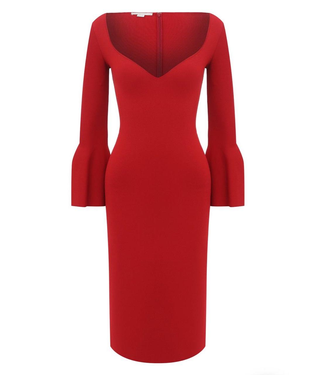 STELLA MCCARTNEY Красное вискозное коктейльное платье, фото 5