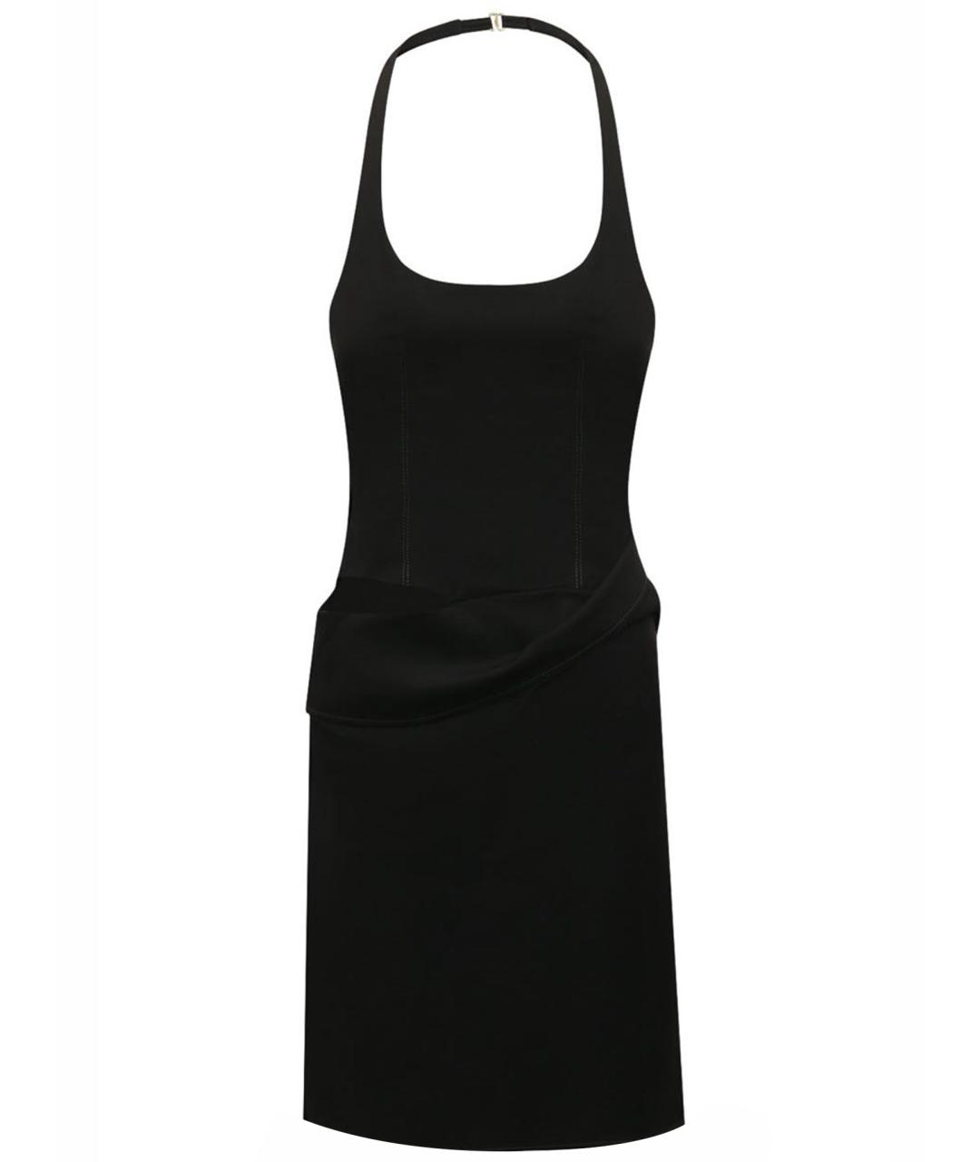JACQUEMUS Черное шерстяное коктейльное платье, фото 1