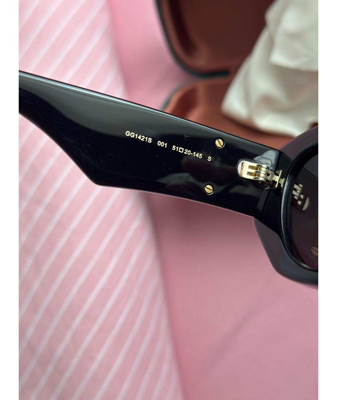 GUCCI Черные пластиковые солнцезащитные очки, фото 2