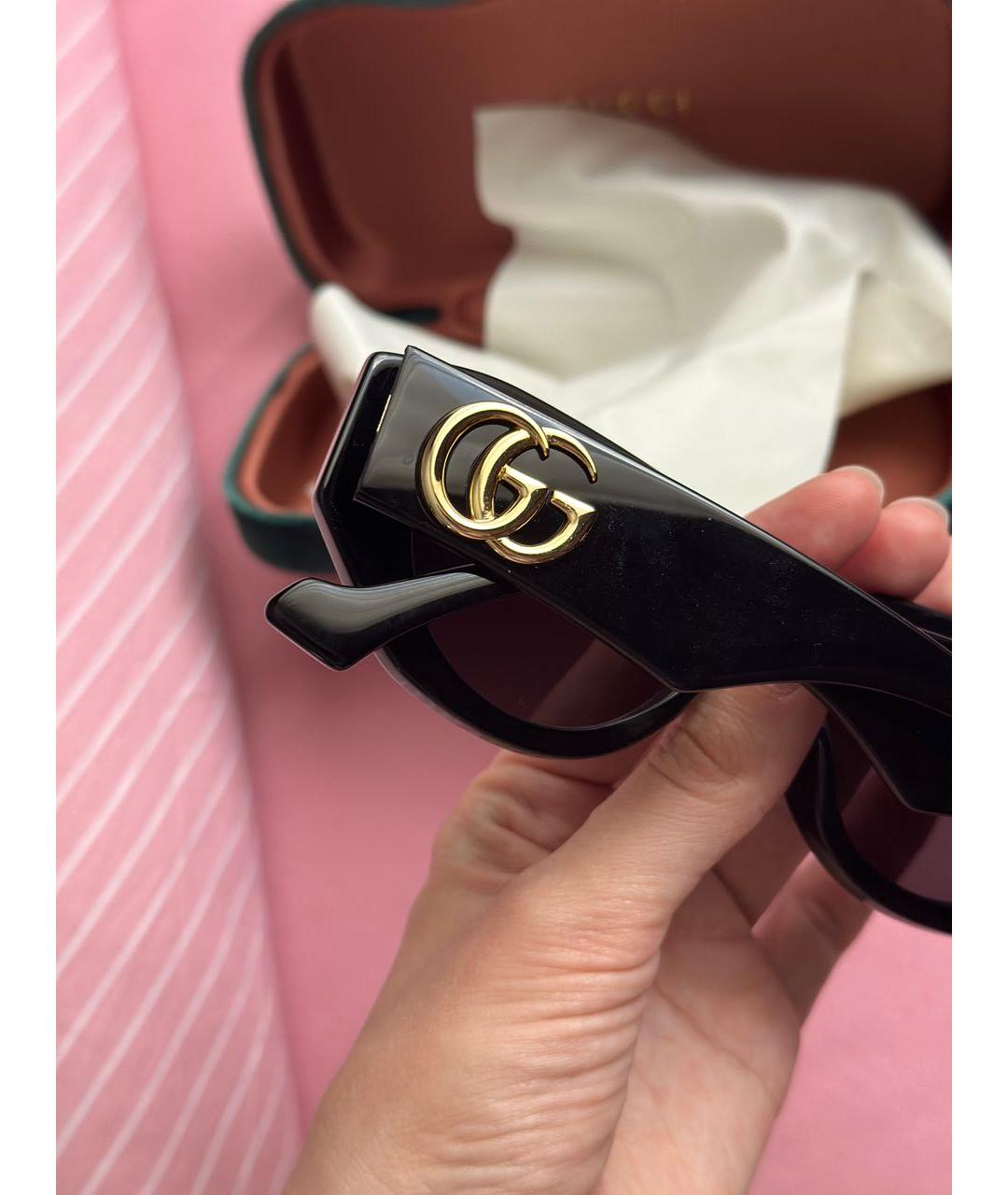 GUCCI Черные пластиковые солнцезащитные очки, фото 3