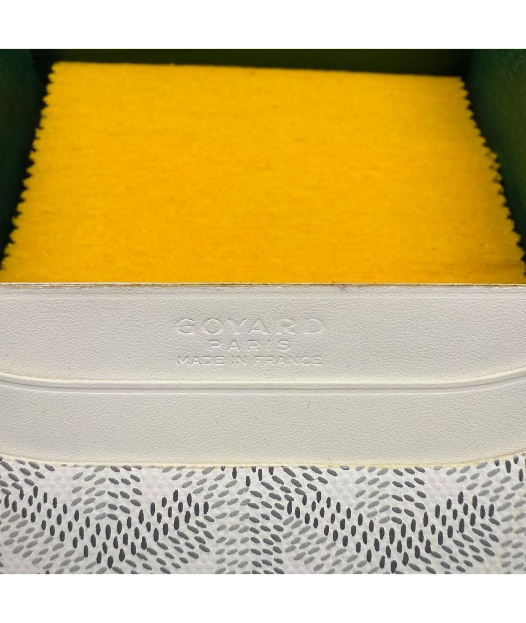 GOYARD Белый кожаный кардхолдер, фото 6