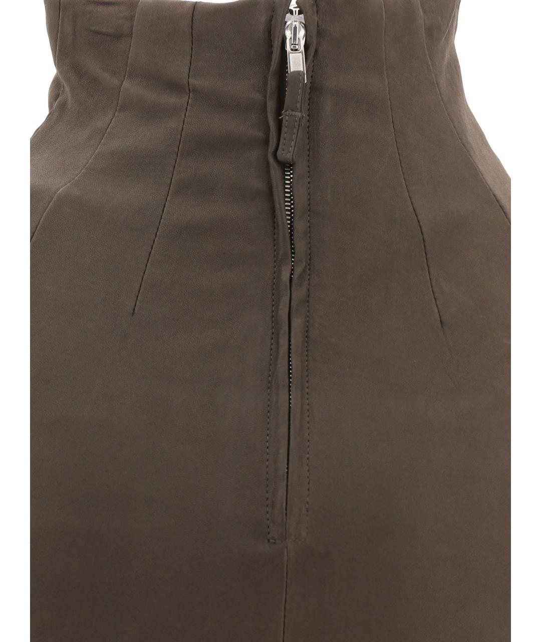 RICK OWENS Коричневая юбка макси, фото 4