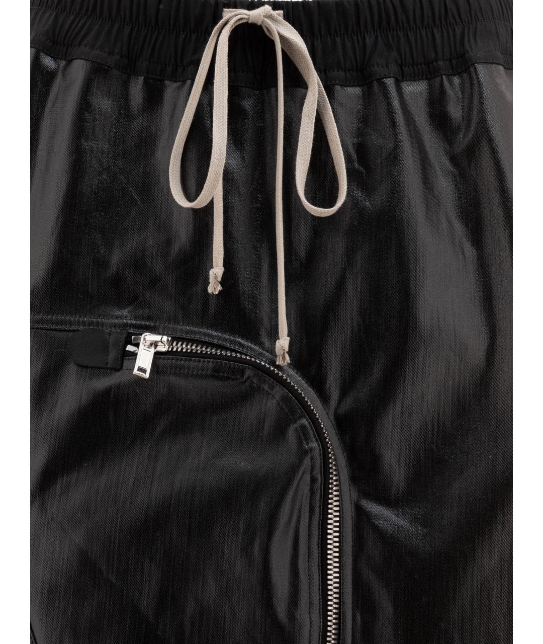 RICK OWENS Черная хлопковая юбка миди, фото 3