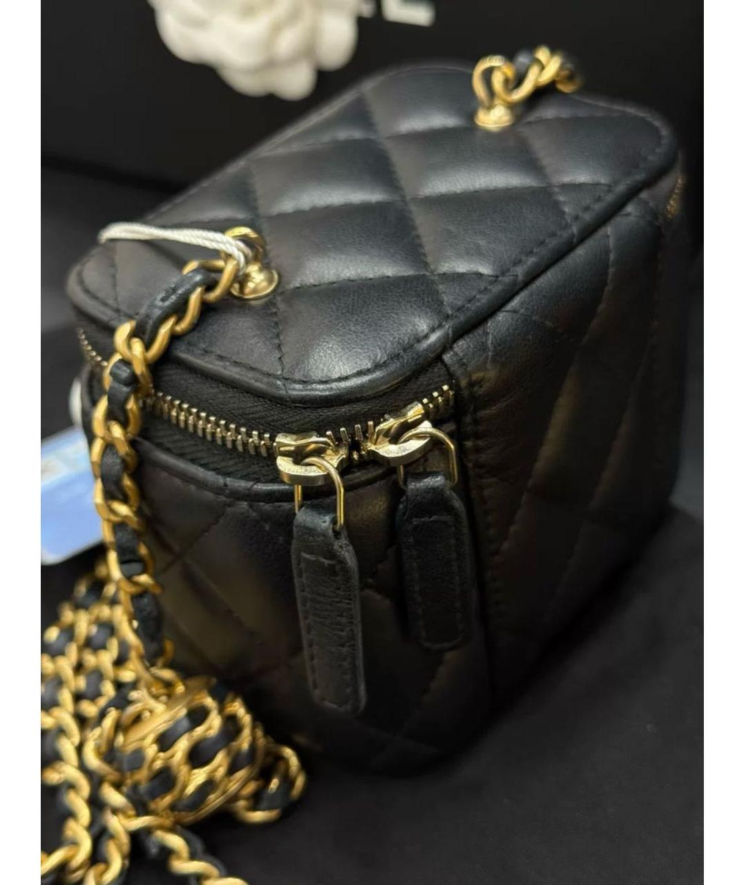 CHANEL Черная кожаная сумка через плечо, фото 4
