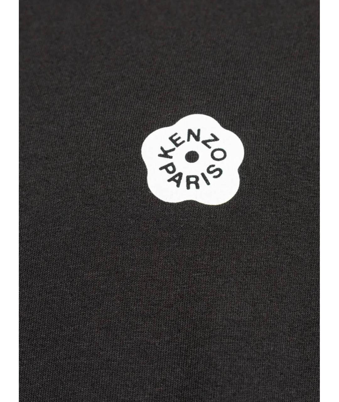 KENZO Черная хлопковая футболка, фото 5