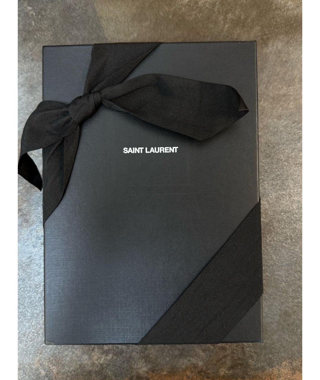 SAINT LAURENT Черная хлопковая пляжная сумка, фото 5