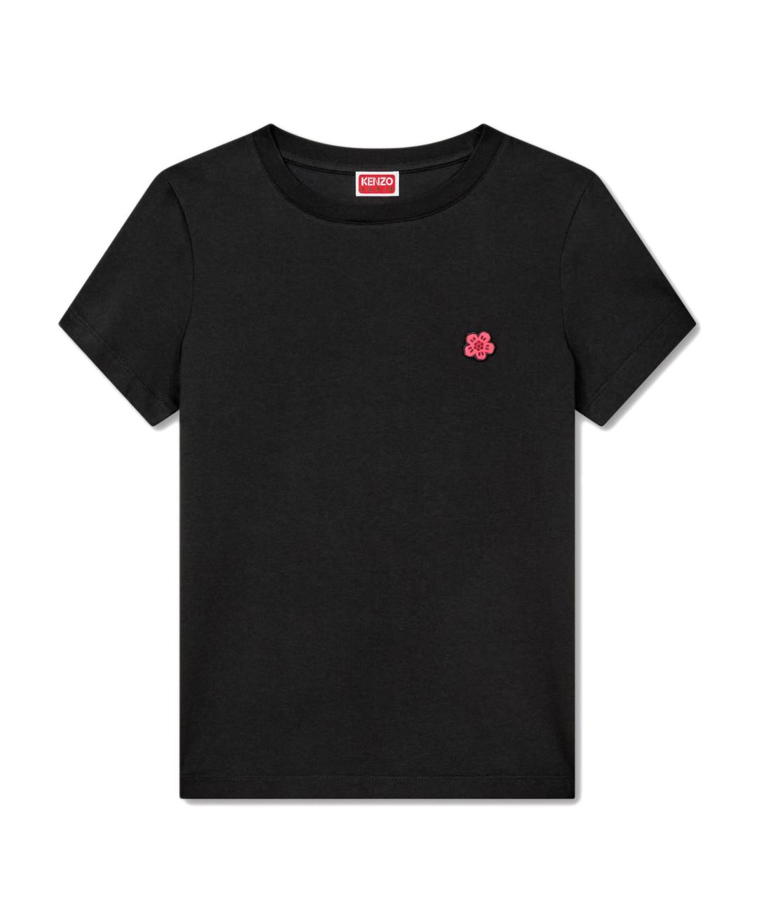 KENZO Черная хлопковая футболка, фото 1