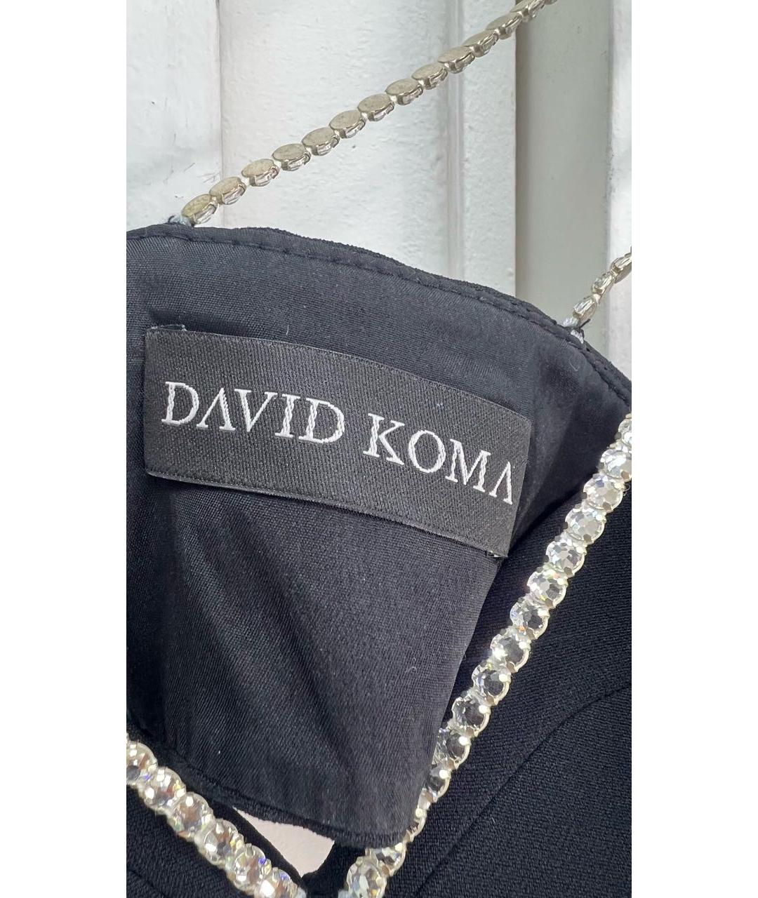 DAVID KOMA Черный вискозный корсет, фото 4