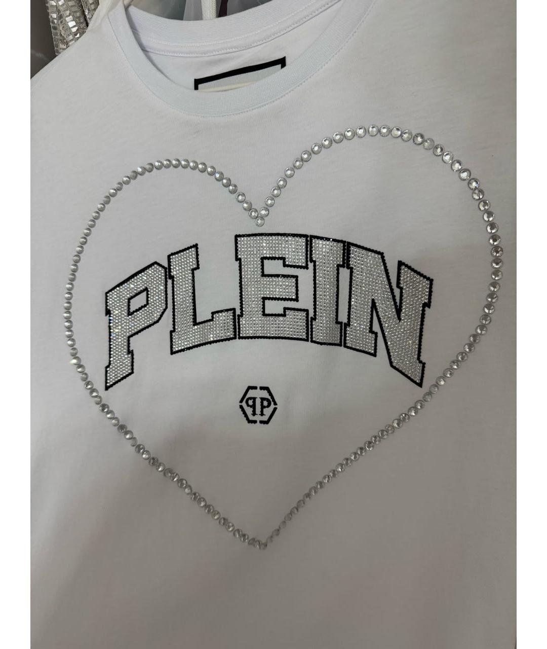 PHILIPP PLEIN Белая хлопковая футболка, фото 2
