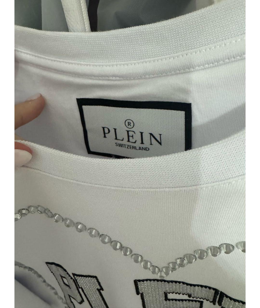 PHILIPP PLEIN Белая хлопковая футболка, фото 3