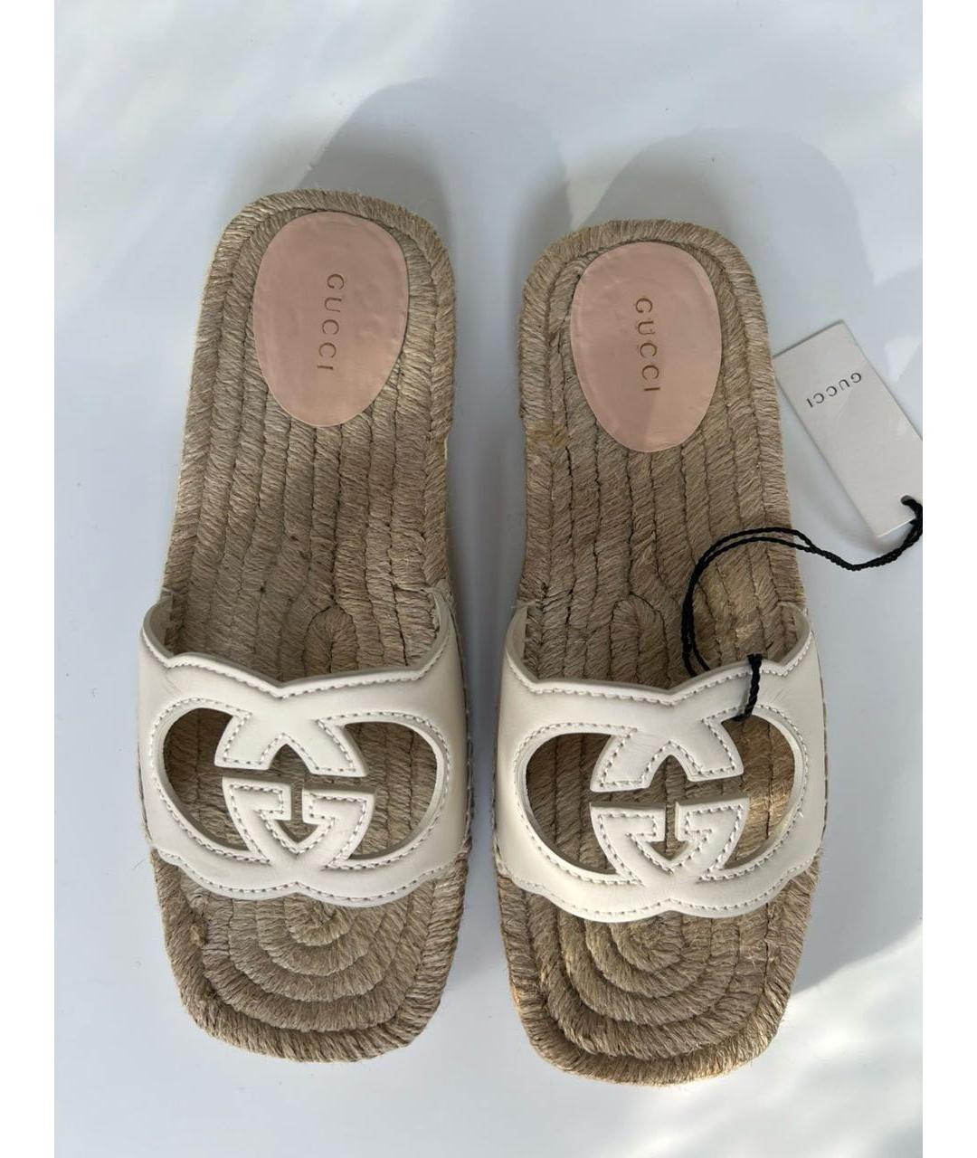GUCCI Белые шлепанцы, фото 2