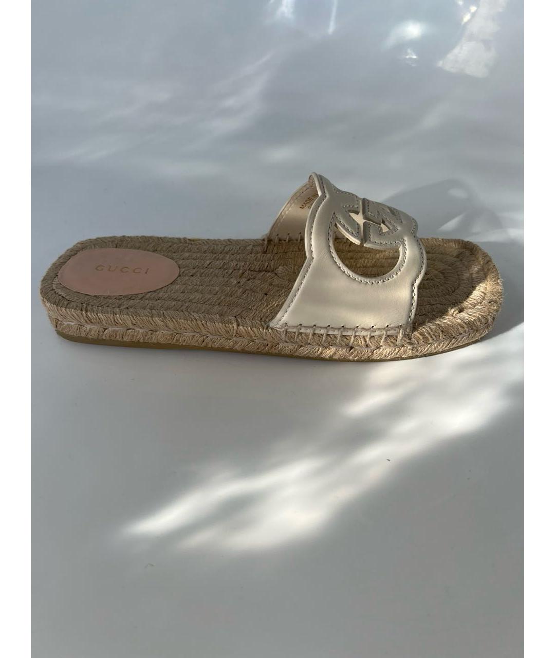 GUCCI Белые шлепанцы, фото 7