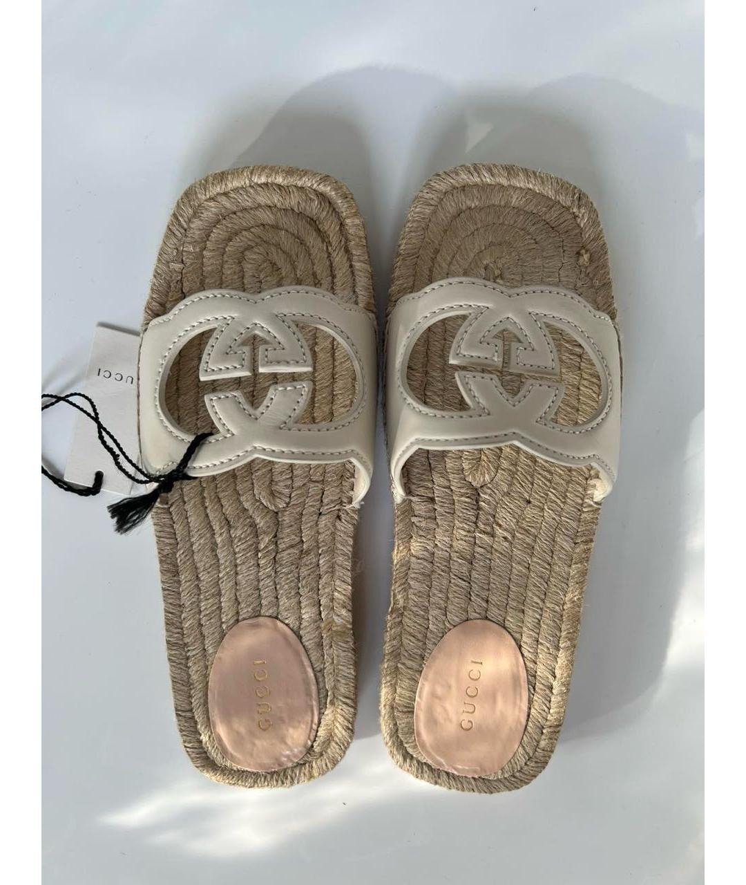 GUCCI Белые шлепанцы, фото 3