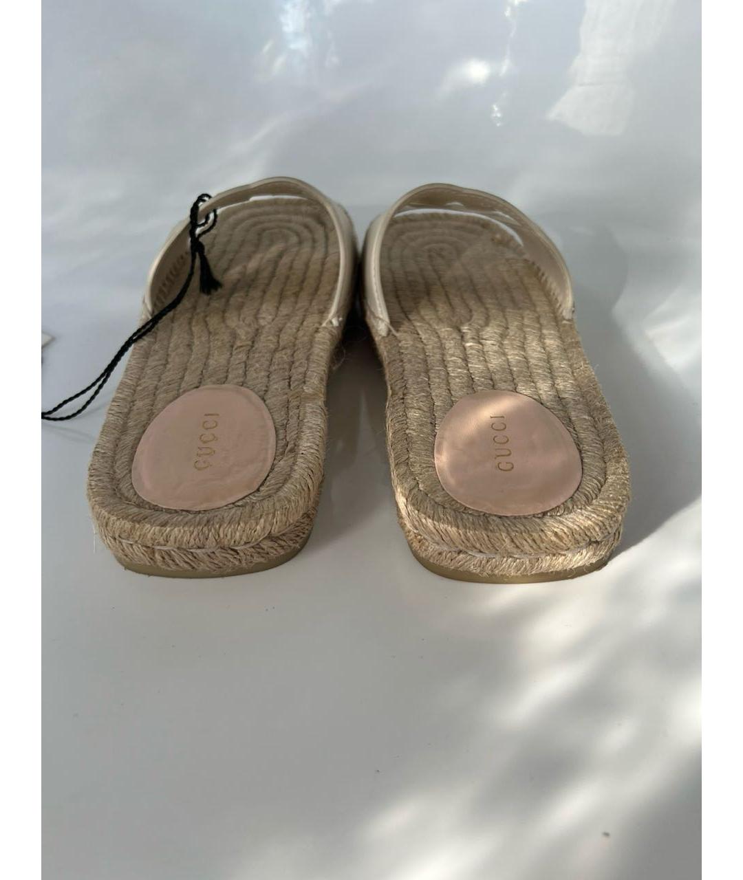 GUCCI Белые шлепанцы, фото 4