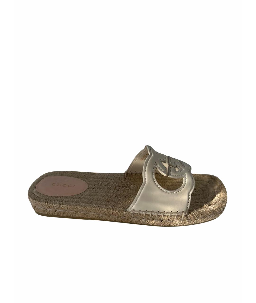 GUCCI Белые шлепанцы, фото 1