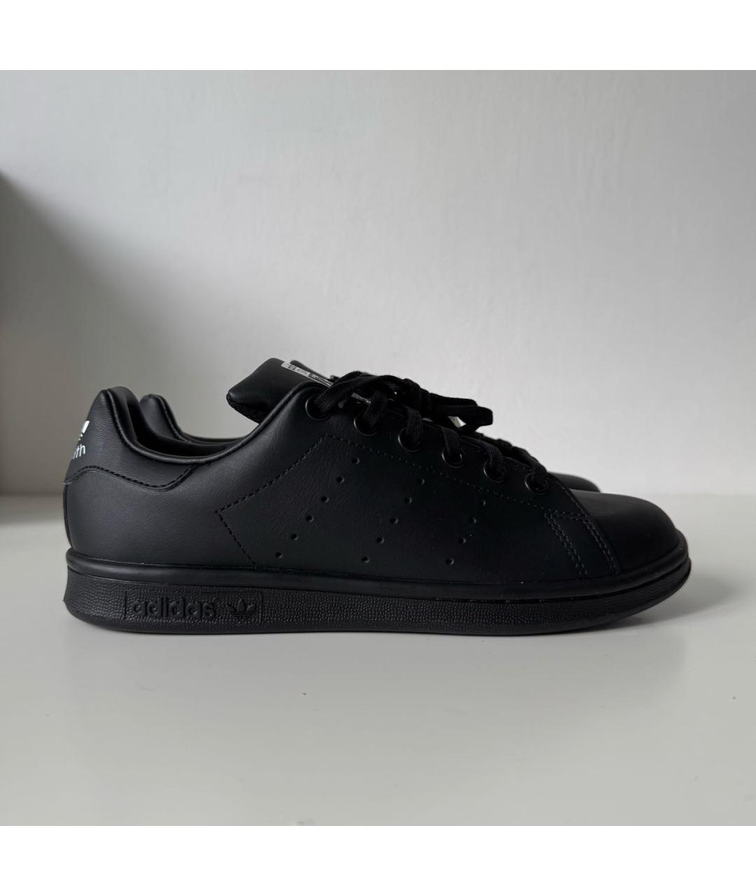 ADIDAS Черные кеды из искусственной кожи, фото 5