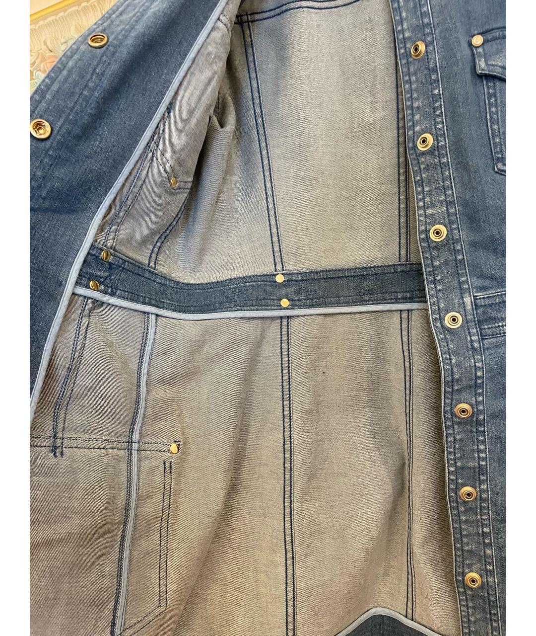BALMAIN Голубое деним повседневное платье, фото 3