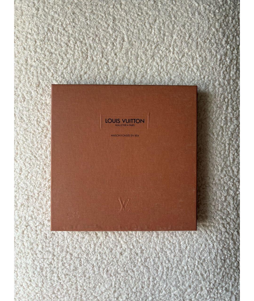 LOUIS VUITTON Хаки шелковый платок, фото 4
