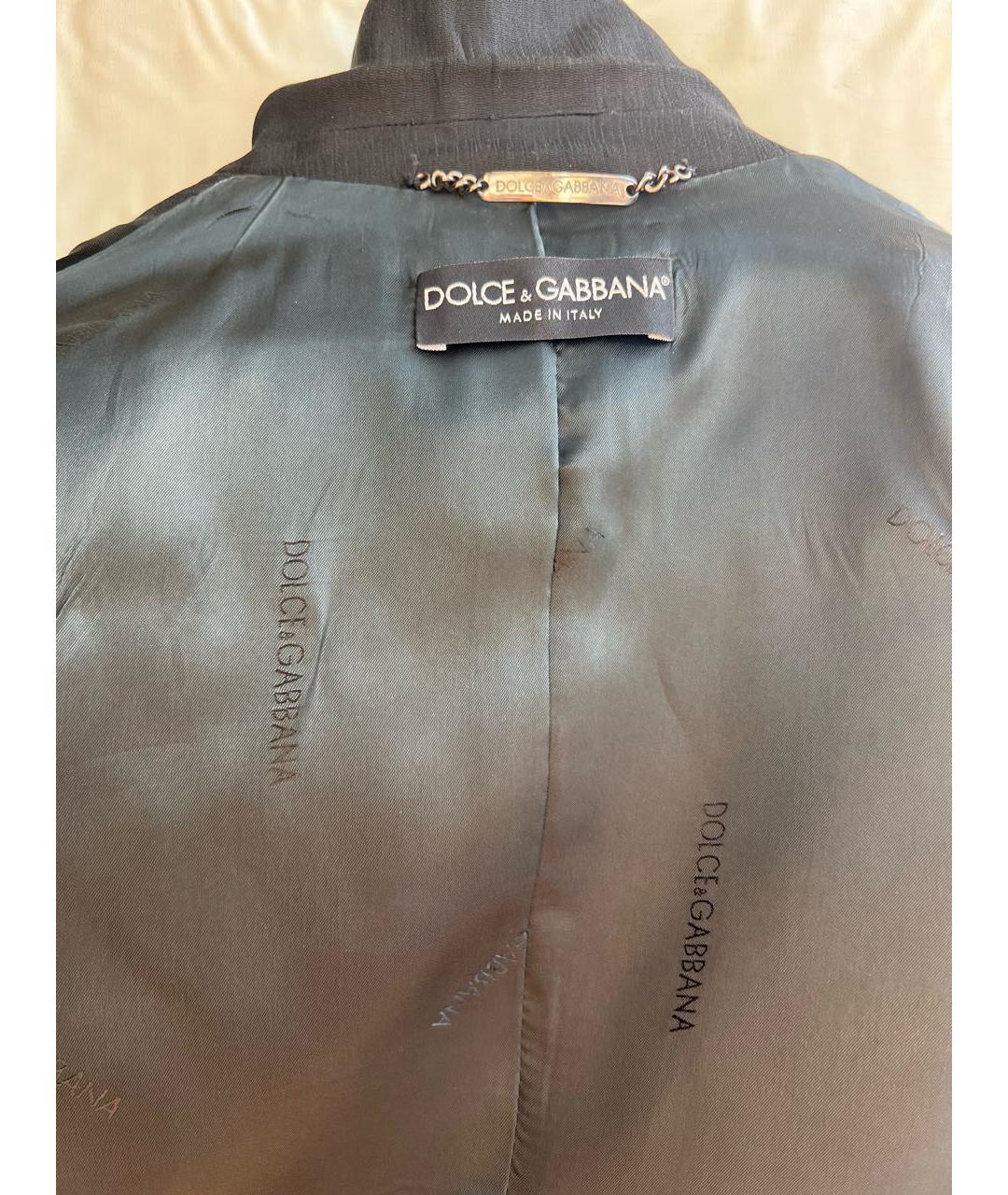 DOLCE&GABBANA Черный хлопко-эластановый костюм с брюками, фото 3