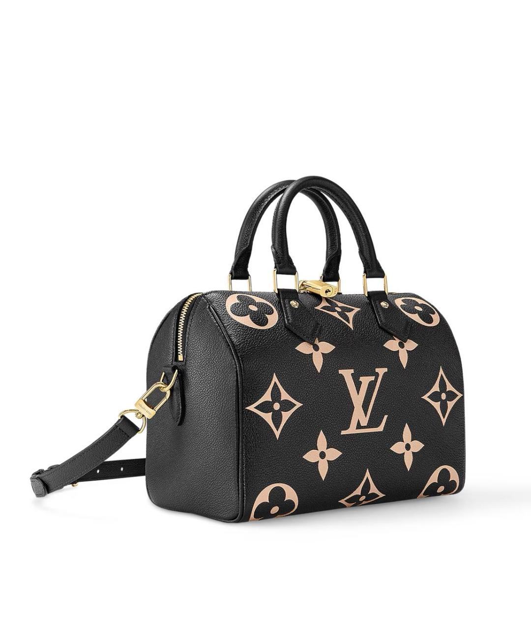LOUIS VUITTON Черная кожаная сумка с короткими ручками, фото 2