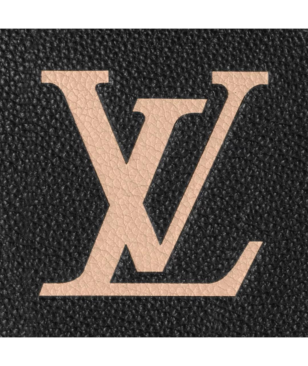 LOUIS VUITTON Черная кожаная сумка с короткими ручками, фото 5
