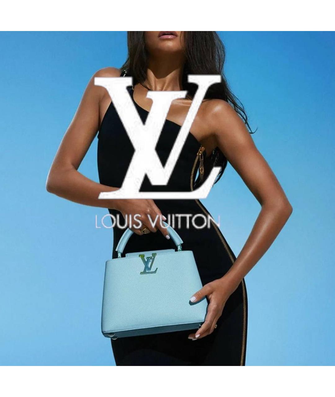 LOUIS VUITTON Черная кожаная сумка с короткими ручками, фото 8