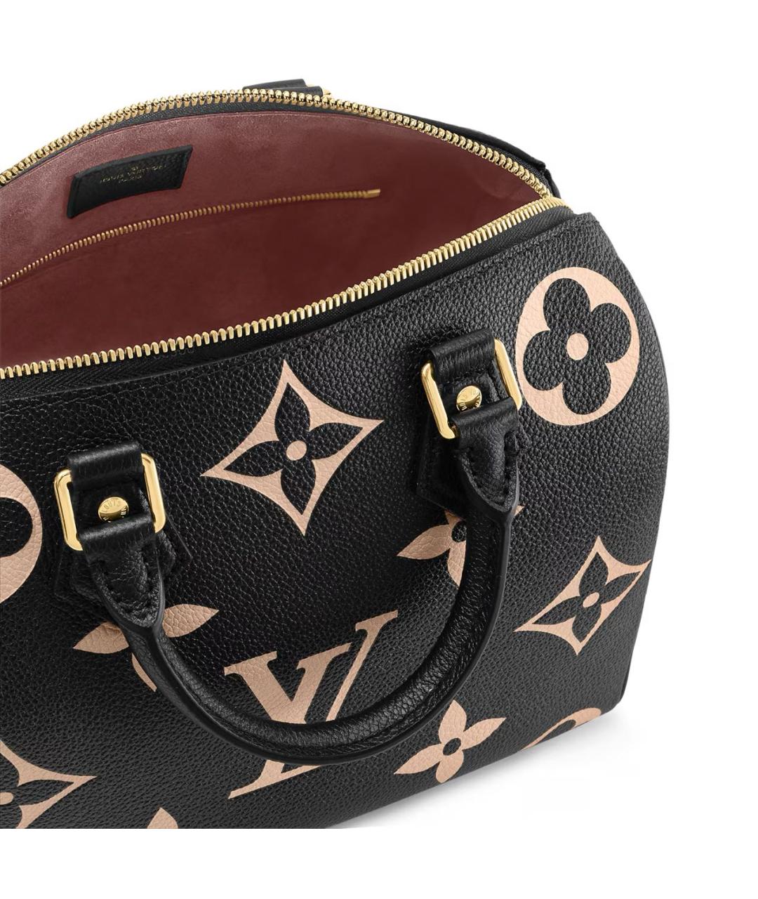 LOUIS VUITTON Черная кожаная сумка с короткими ручками, фото 4