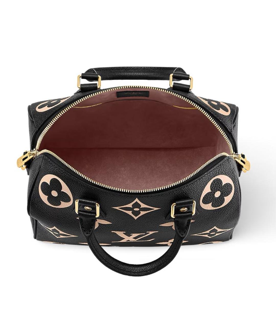 LOUIS VUITTON Черная кожаная сумка с короткими ручками, фото 3