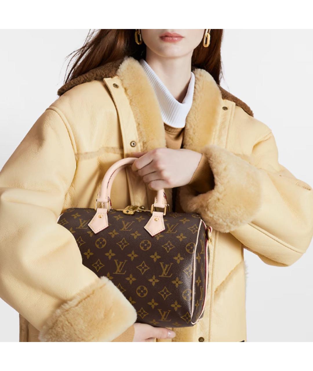LOUIS VUITTON Коричневая сумка с короткими ручками, фото 5