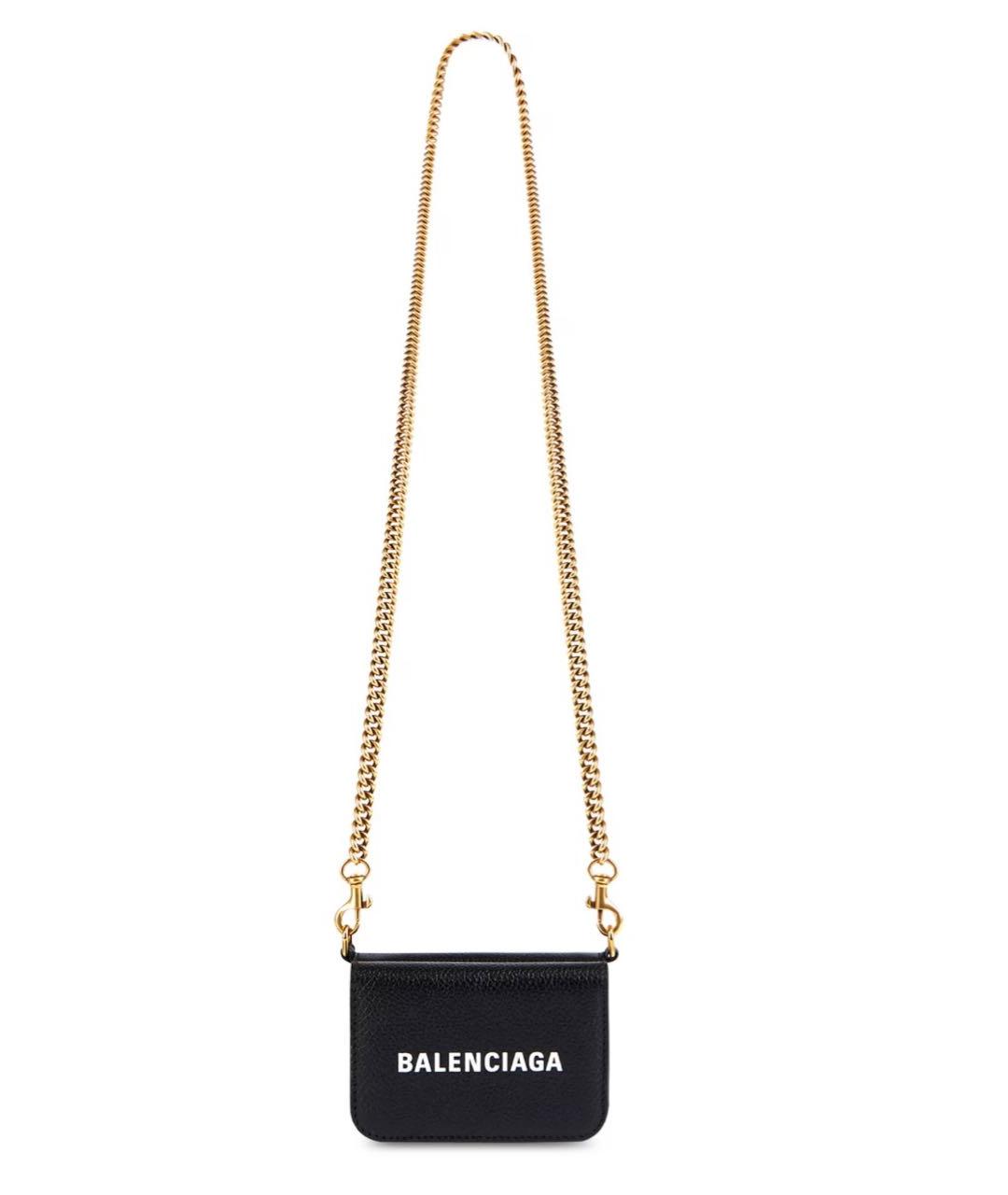 BALENCIAGA Черный кожаный кошелек, фото 8
