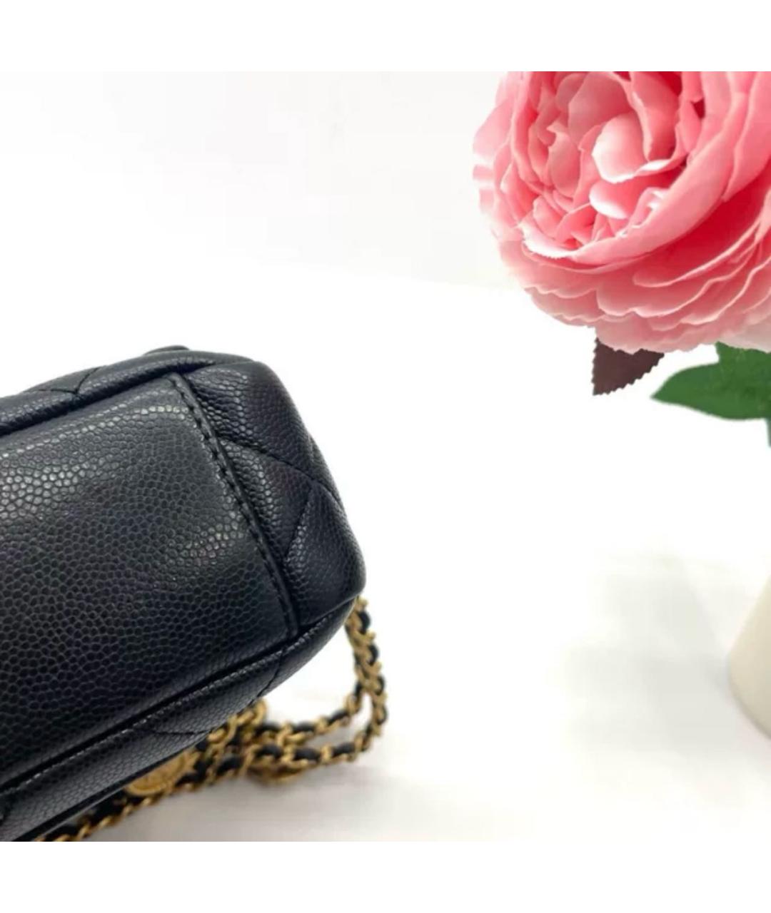 CHANEL Черная кожаная сумка через плечо, фото 4