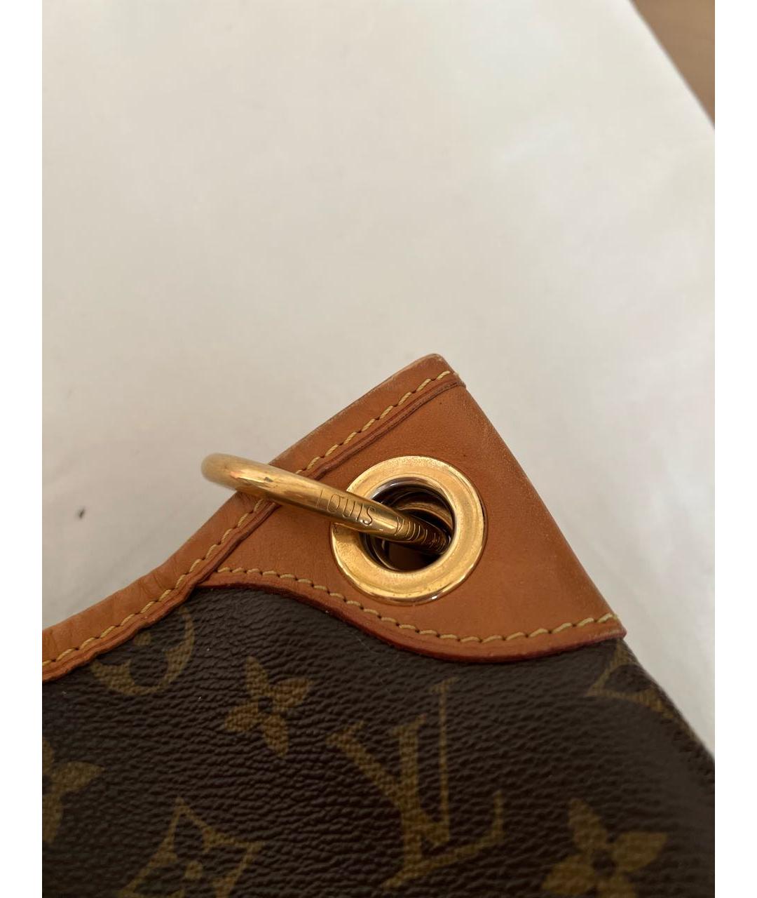 LOUIS VUITTON Коричневая кожаная сумка через плечо, фото 8