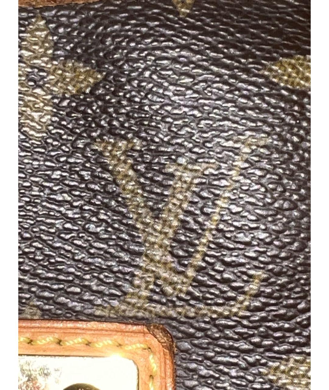 LOUIS VUITTON Коричневая кожаная сумка через плечо, фото 3