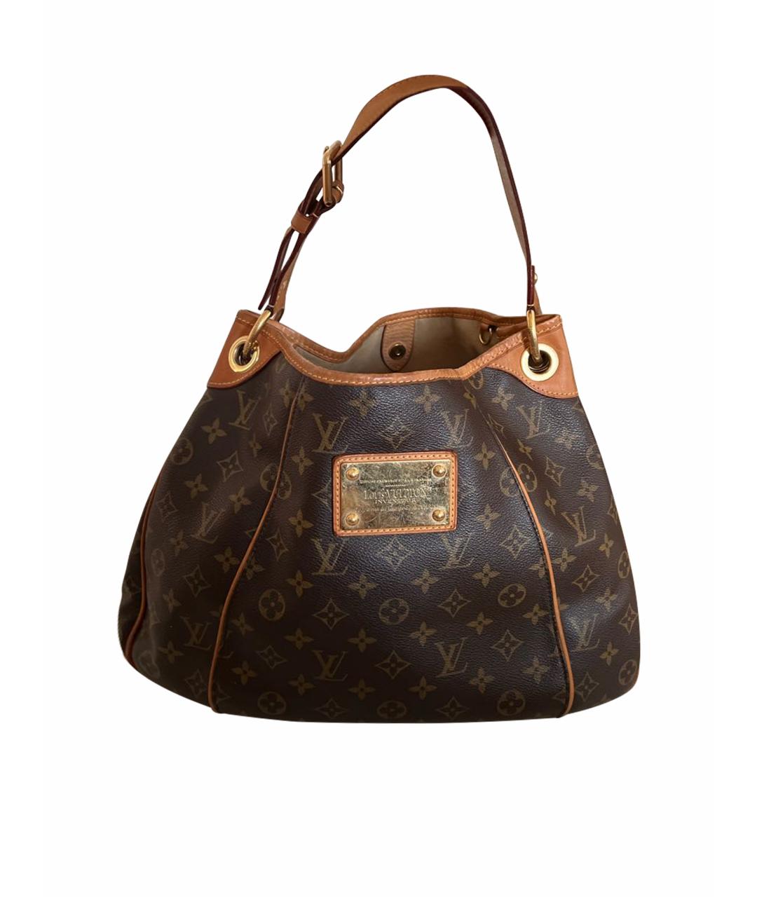 LOUIS VUITTON Коричневая кожаная сумка через плечо, фото 1