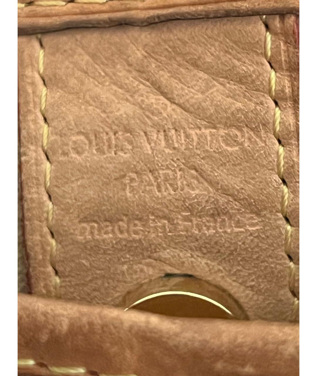 LOUIS VUITTON Коричневая кожаная сумка через плечо, фото 5