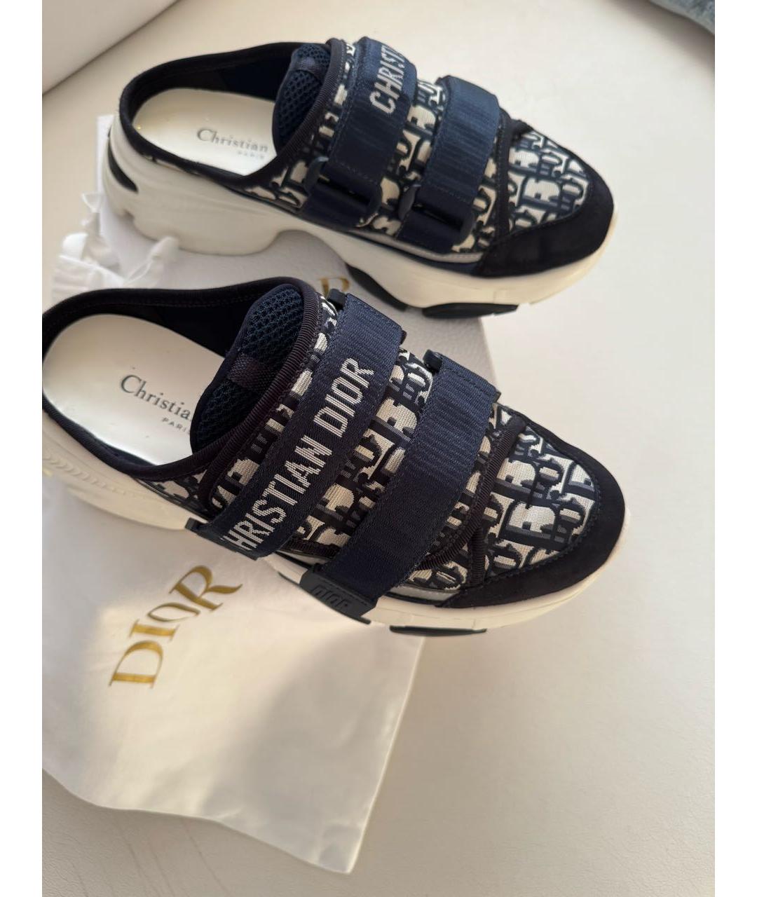 CHRISTIAN DIOR Темно-синие сабо, фото 4