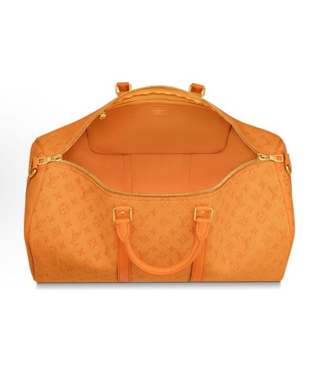 LOUIS VUITTON Оранжевая дорожная/спортивная сумка, фото 4