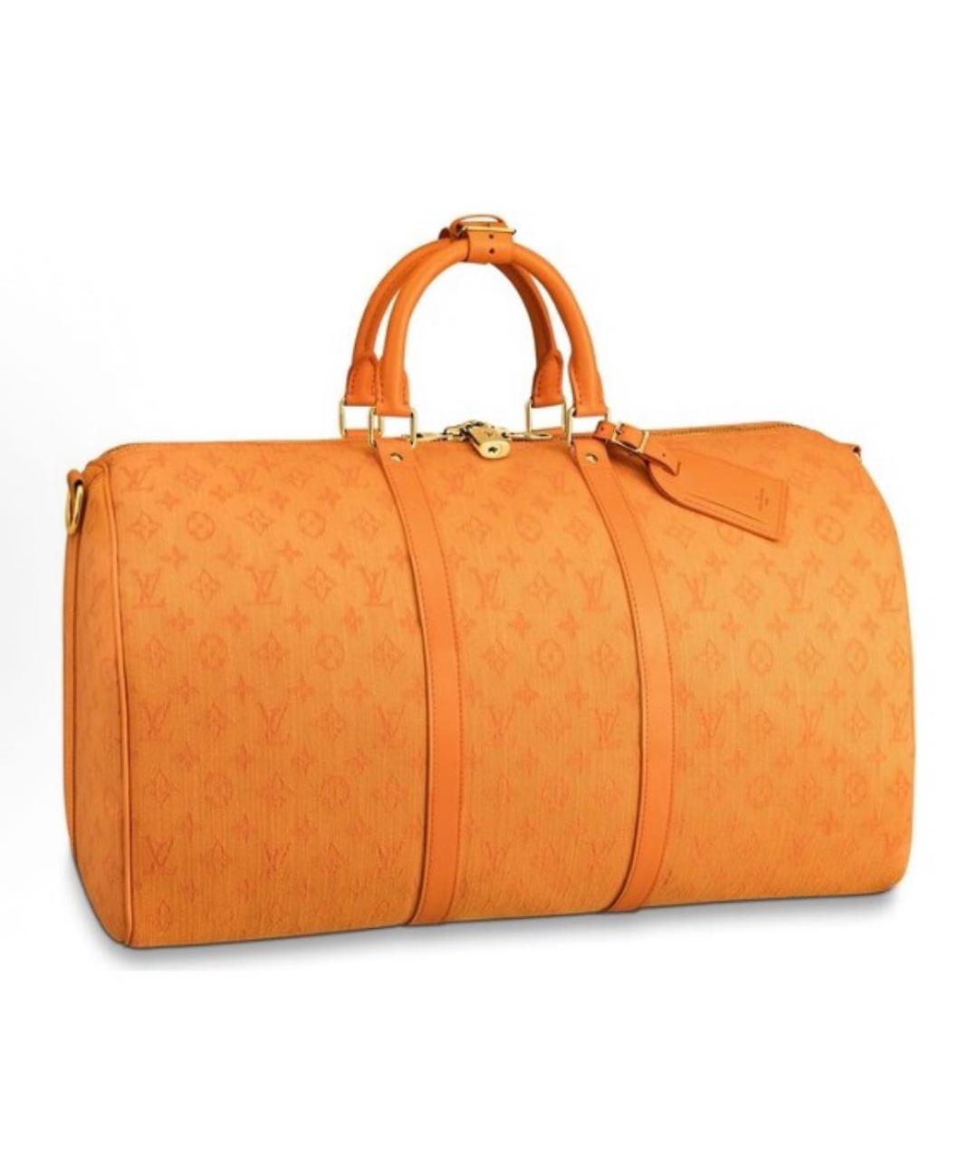 LOUIS VUITTON Оранжевая дорожная/спортивная сумка, фото 2