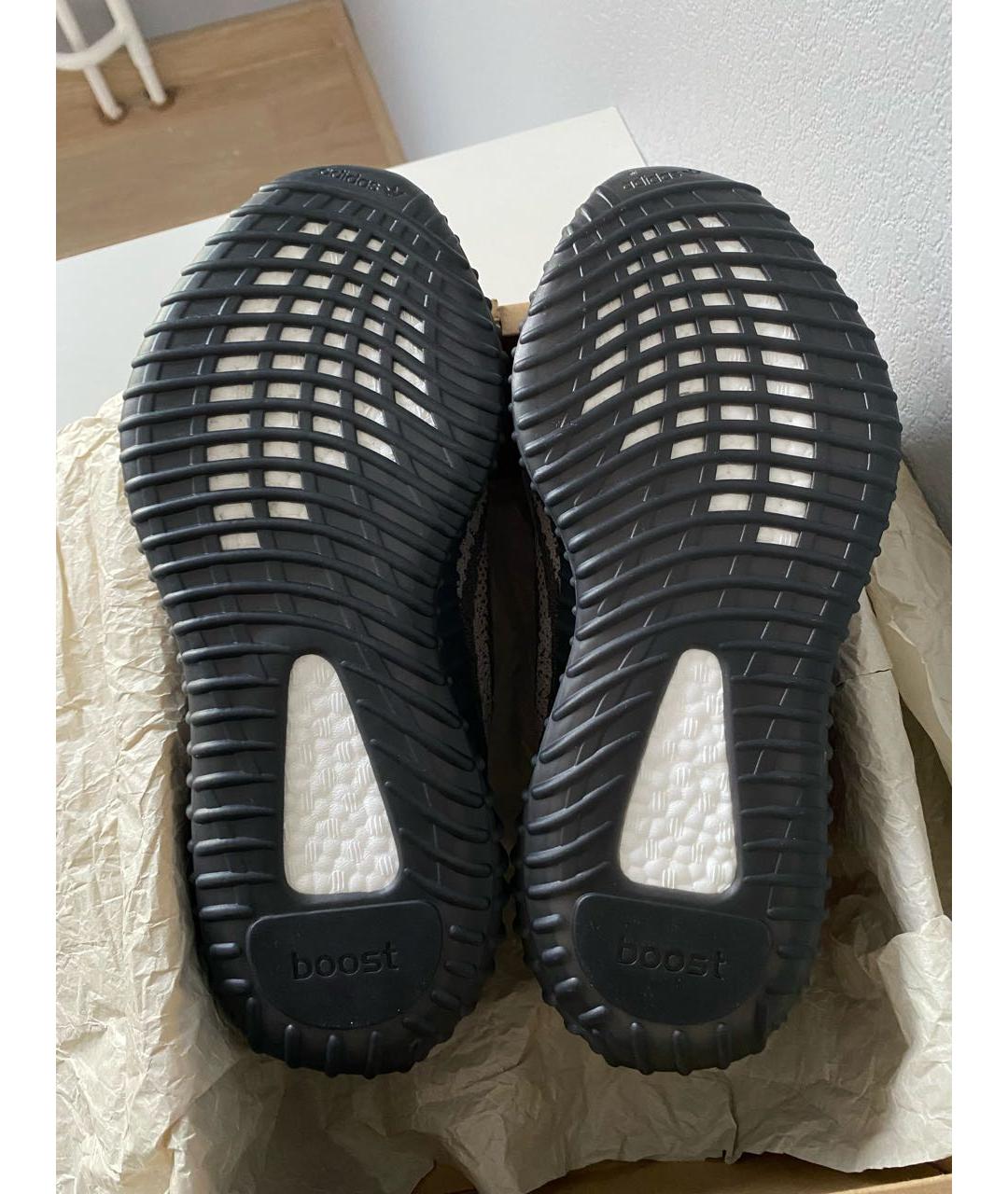 ADIDAS YEEZY Антрацитовые текстильные кроссовки, фото 5
