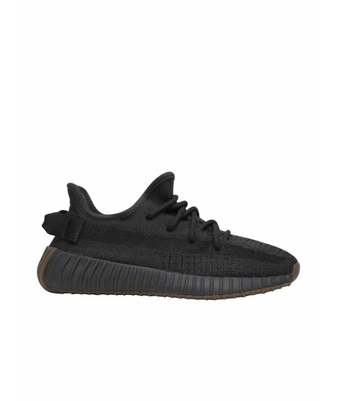 ADIDAS YEEZY Антрацитовые текстильные кроссовки, фото 1