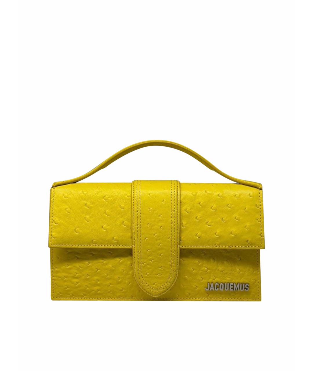 JACQUEMUS Желтая кожаная сумка через плечо, фото 1