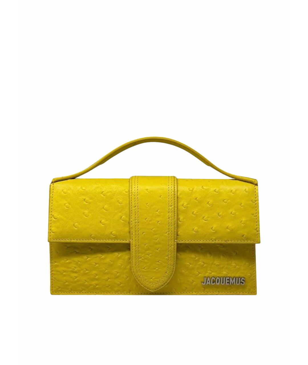 JACQUEMUS Желтая кожаная сумка через плечо, фото 1