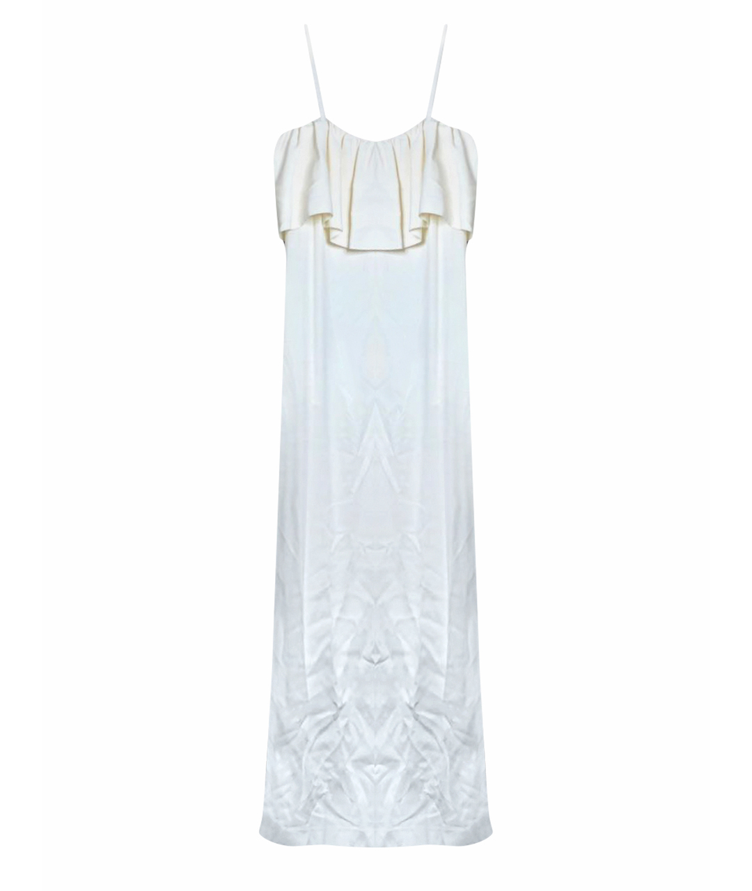 MSGM Белое вискозное коктейльное платье, фото 1