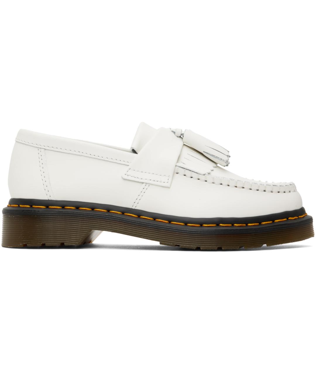 DR. MARTENS Белые кожаные лоферы, фото 1