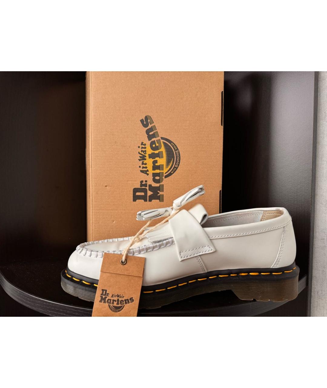 DR. MARTENS Белые кожаные лоферы, фото 6