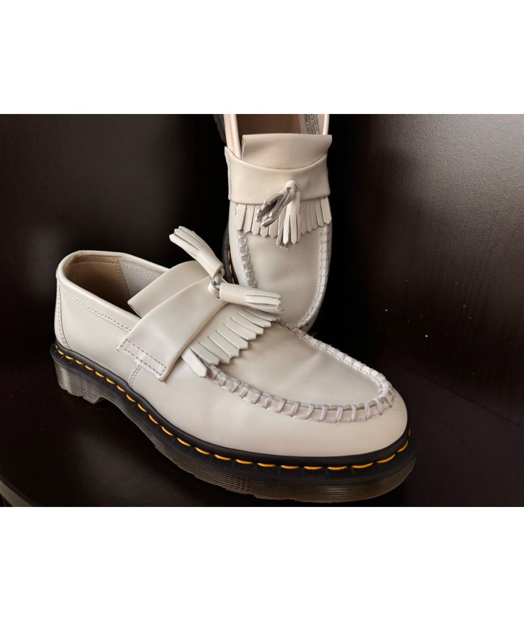 DR. MARTENS Белые кожаные лоферы, фото 4