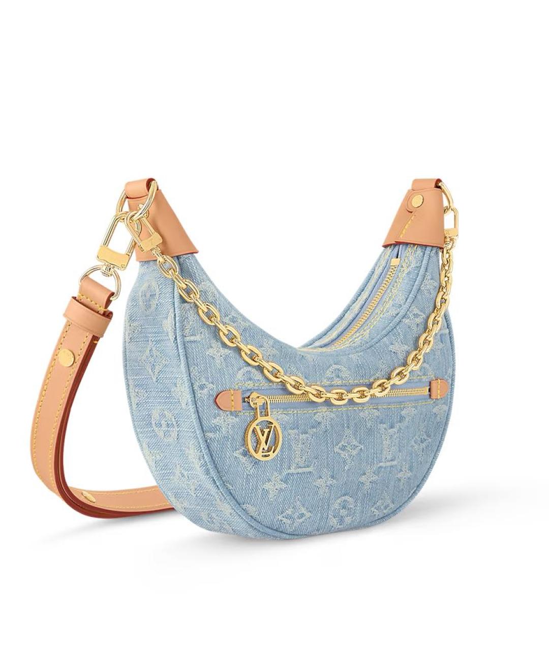 LOUIS VUITTON Голубая сумка с короткими ручками, фото 2